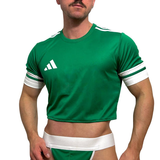 Adidas Neo Green Short Sleeve Crop Top
