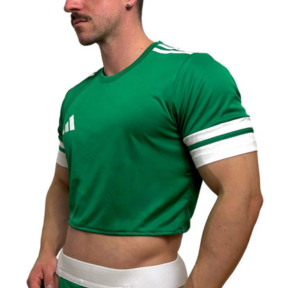 Adidas Neo Green Short Sleeve Crop Top
