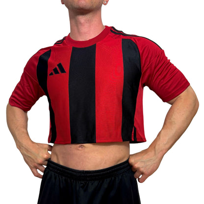 Adidas Red\Black Stripe Crop Top