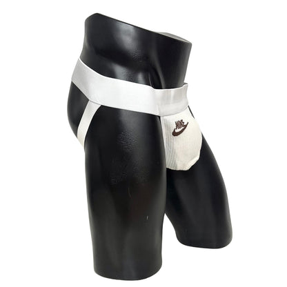 Nike Off White Copper Brown Logo Socks Jockstrap/Thong