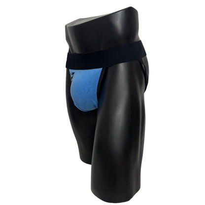 Nike Just Do It Side Logo Blue/Black Socks Jockstrap/Thong