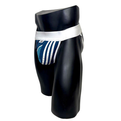 Adidas 3 Stripes Navy Blue Pocket Jockstrap/Thong 2.0