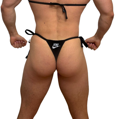Nike Sport Black Lace Up Socks Thong