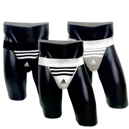 Adidas Three Stripes Sport Logo Socks Jockstrap/Thong Pack of 3