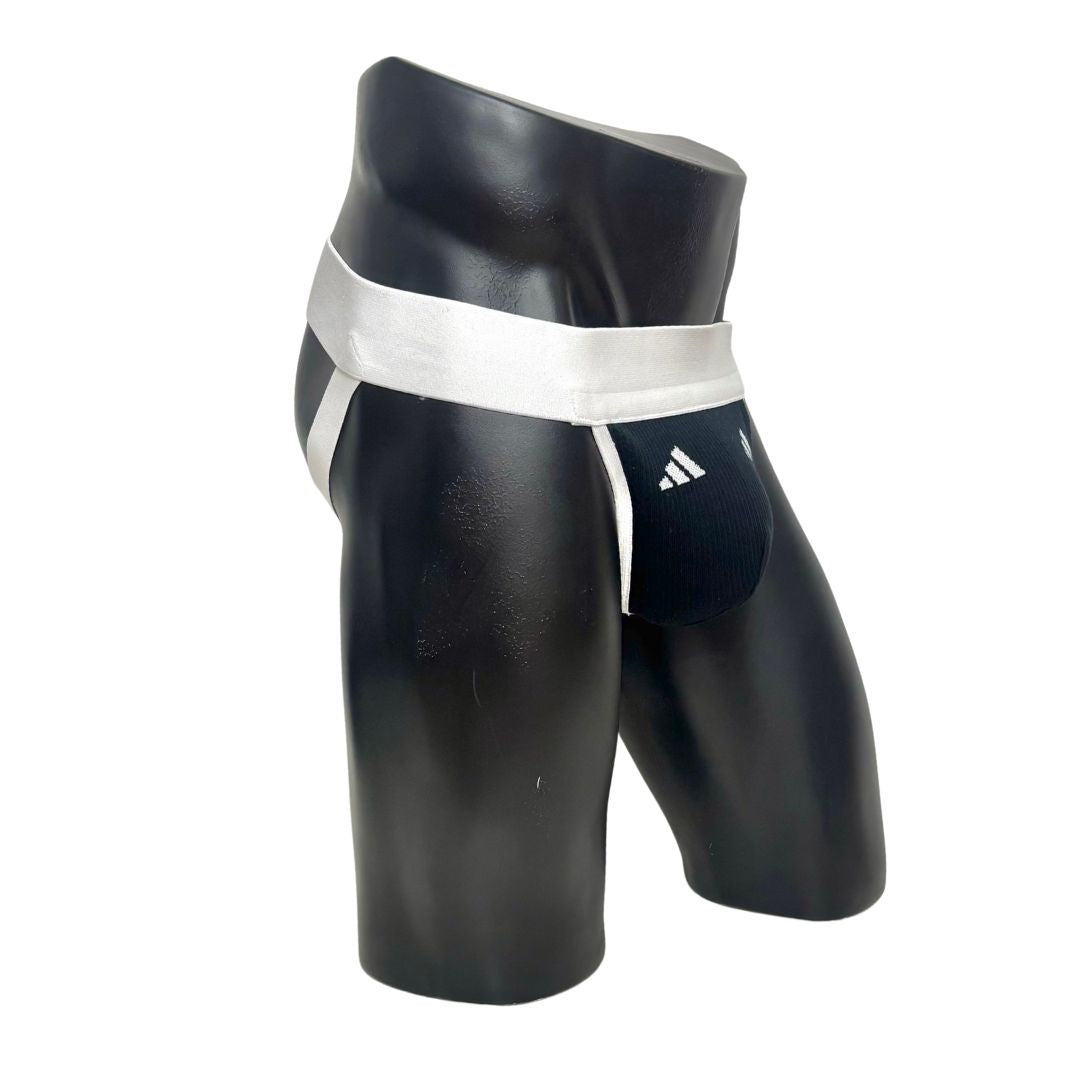 Adidas Sport Logo Black Socks Jockstrap/Thong