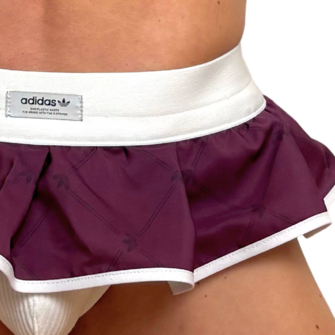 Adidas Logo All Over Purple Skirt Jock/Thong
