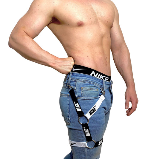 Nike Black and White Leg Harness