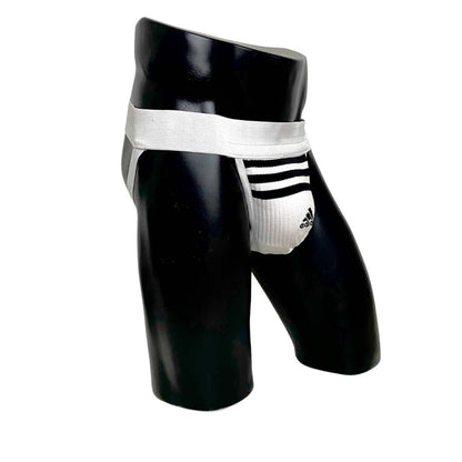 Adidas Three Stripes Sport Logo White Socks Jockstrap/Thong