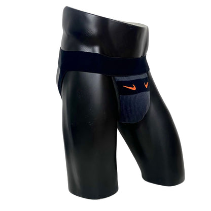 Nike Vintage Grey Orange Swoosh Socks Jockstrap/Thong