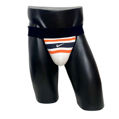 Nike Vintage Cream Orange Gray Socks Jockstrap/Thong