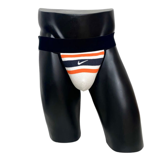 Nike Vintage Cream Orange Gray Socks Jockstrap/Thong