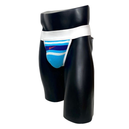 Nike Vintage Blue Orange Swoosh Socks Jockstrap/Thong