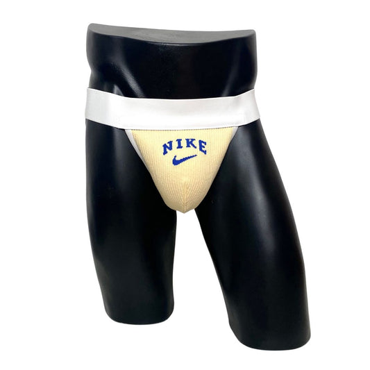 Nike Vintage Blue Swoosh Cream Socks Jockstrap/Thong