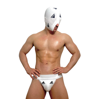 Adidas Sport White SOCKsucker Balaclava & Sock Jockstrap Set