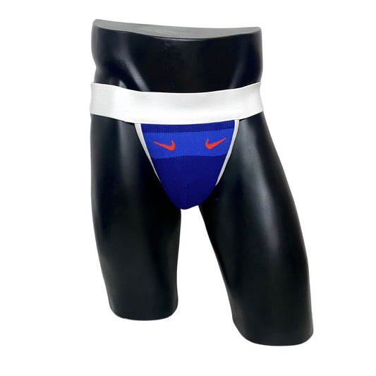 Nike Vintage Shades of Blue Orange Swoosh Socks Jockstrap/Thong
