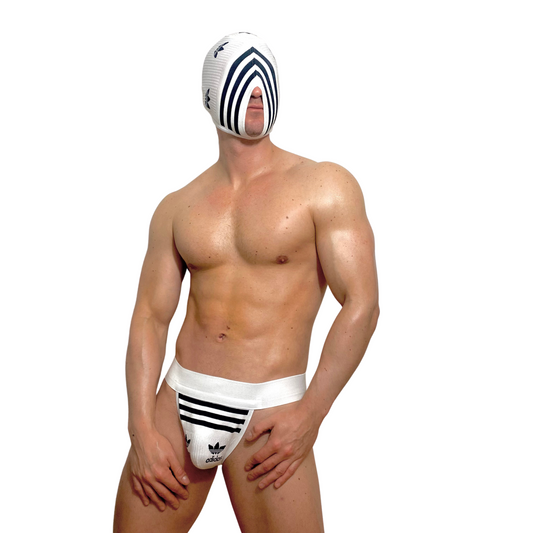 Adidas Originals White SOCKsucker Balaclava & Sock Jockstrap Set
