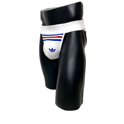 Adidas Originals White Blue and Red Socks Jockstrap/Thong