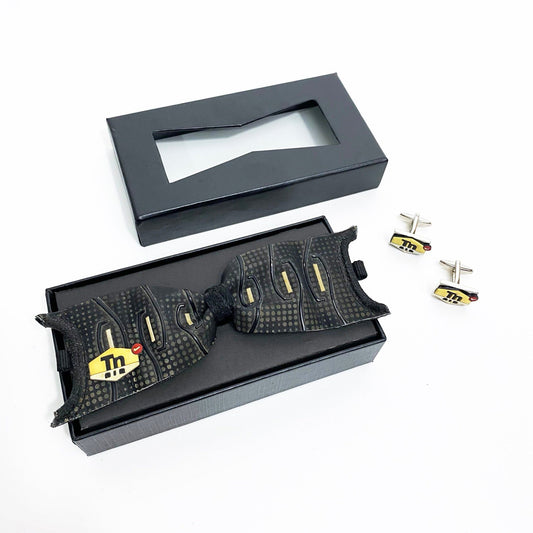 Air Max Tn Black Metallic Gold Bow Tie & Cufflinks
