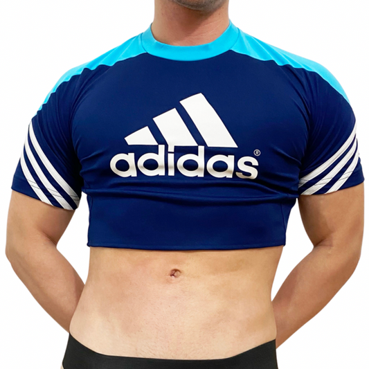 Adidas Blue\White Crop Top