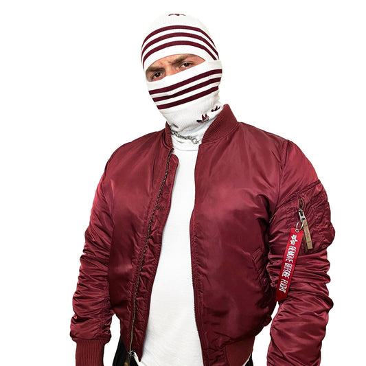 Adidas Balaclava White - Burgundy