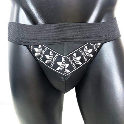 Adidas Faux Leather Jockstrap/Thong