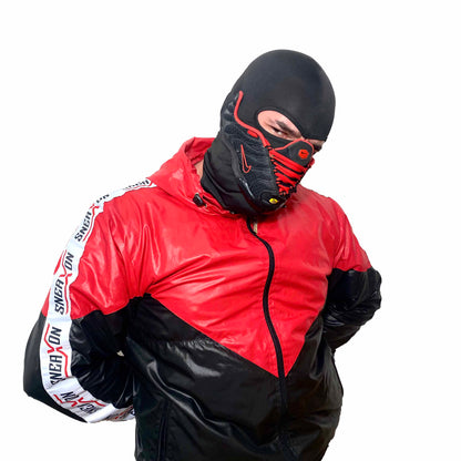 Air Max Tn Black Red Swoosh Mask